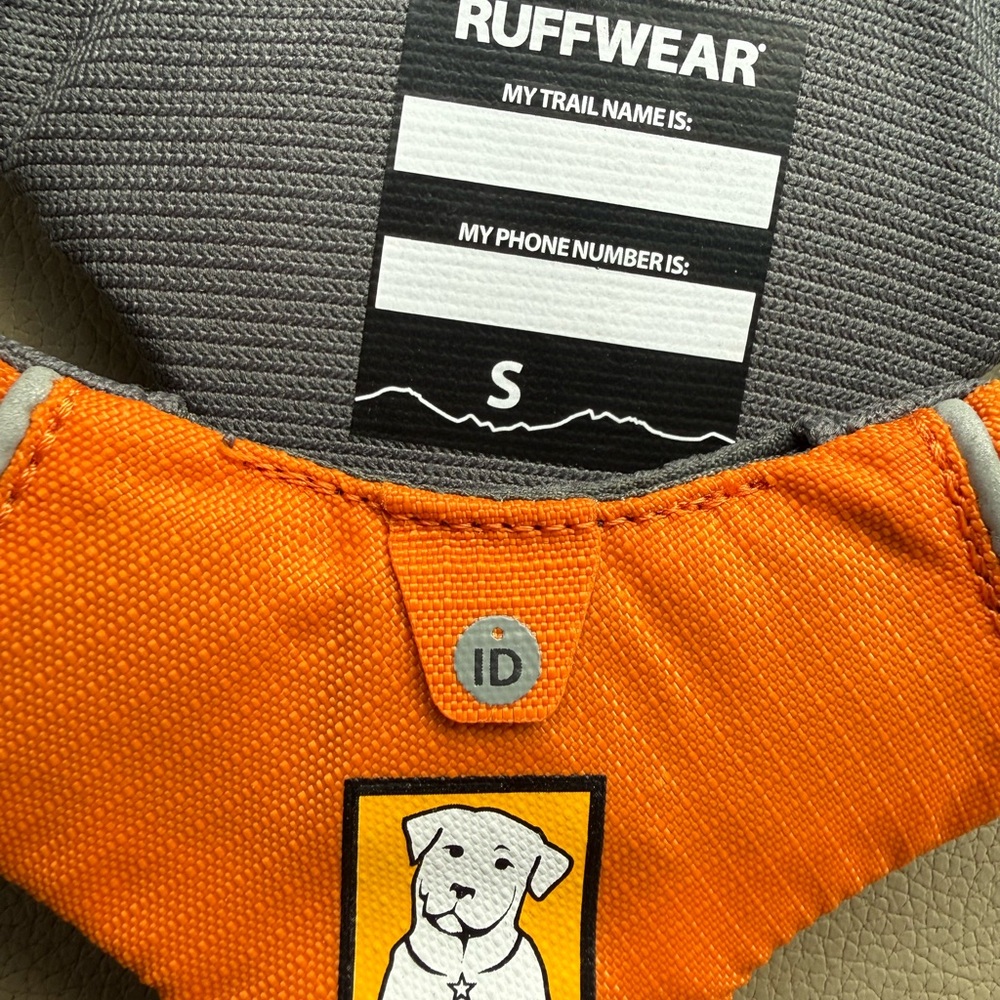Ruffwear (S) Orange Dog Harness with Gray Interior